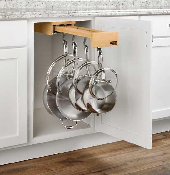 Rev-A-Shelf - 14-3/4" Depth Maple Base Cabinet Pullout Glideware