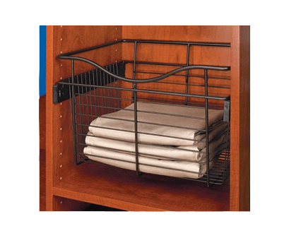 Rev-A-Shelf - 18"W x 14"D x 11"H - Oil Rubbed Bronze Wire Basket Pullout for Closet