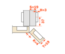 45° Hinges Option 1