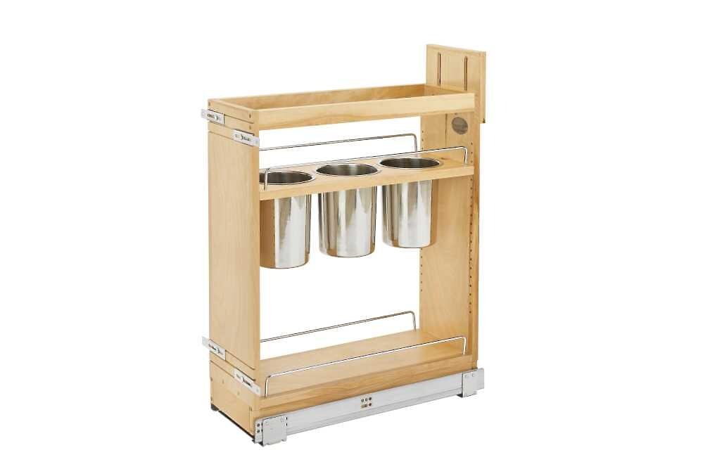 Rev-A-Shelf - 8" Base Cabinet Pullout Utensil Base Organizer Blumotion Soft-Close