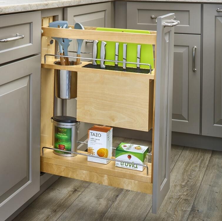 Rev-A-Shelf - 9"  Knife/Utensil Base Organizer w/Blumotion 