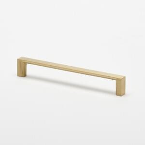 Haliburton - 160mm CC Thin Square Pull, Brushed Brass