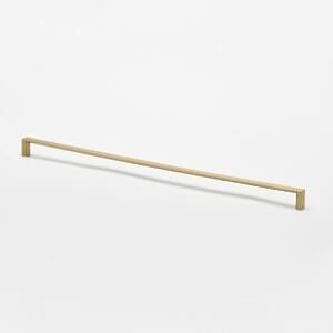 Haliburton - 448mm CC Thin Square Pull, Brushed Brass