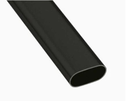 Oval Shape Closet Rod - 8 Feet (Black)